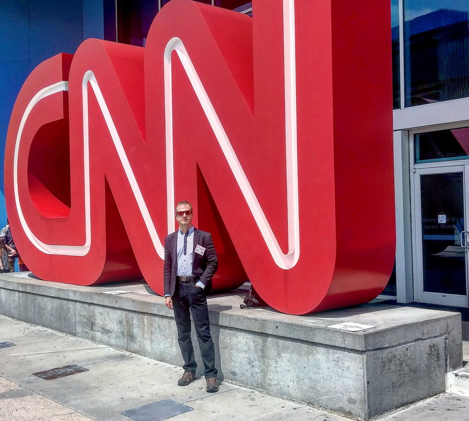 Attila Kenyeres visiting CNN